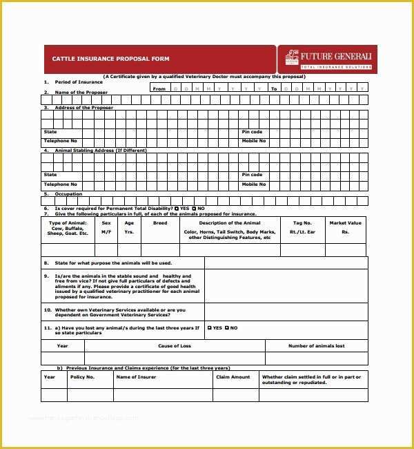 Free Commercial Insurance Proposal Template Of 12 Insurance Proposal Templates