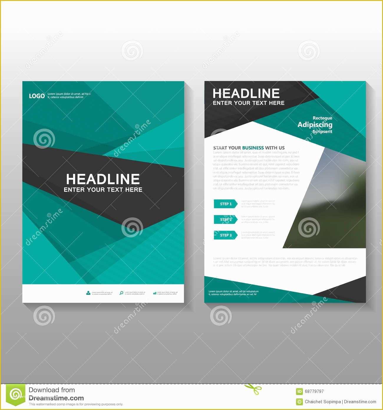 Free Commercial Insurance Proposal Template Of Abstract Green Vector Leaflet Brochure Flyer Business