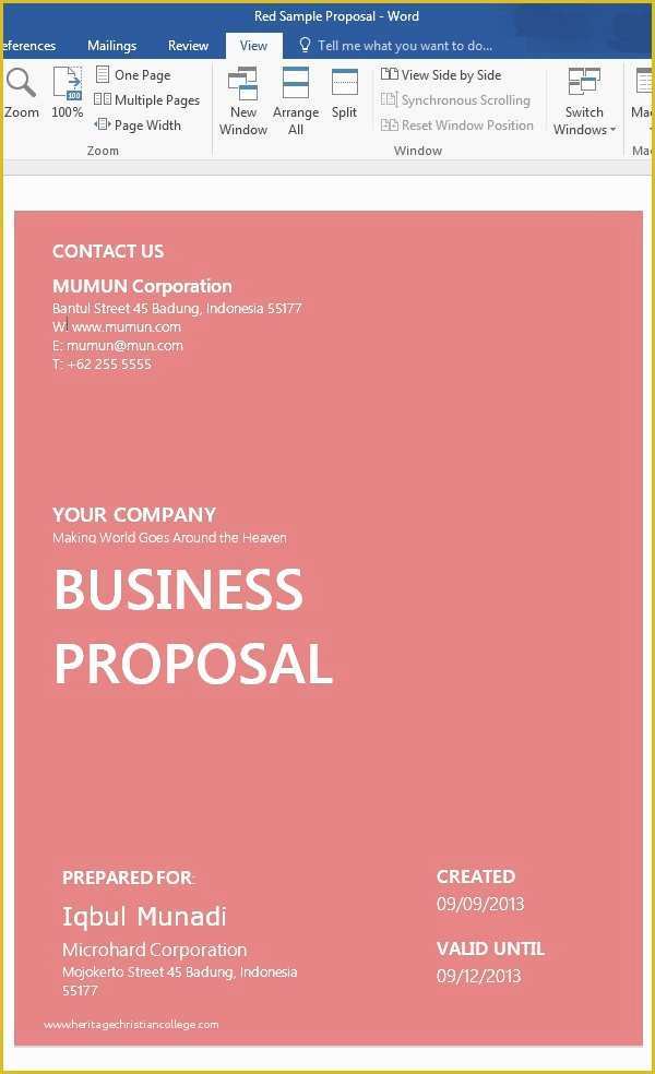 Free Commercial Insurance Proposal Template Of How to Customize A Simple Business Proposal Template In Ms