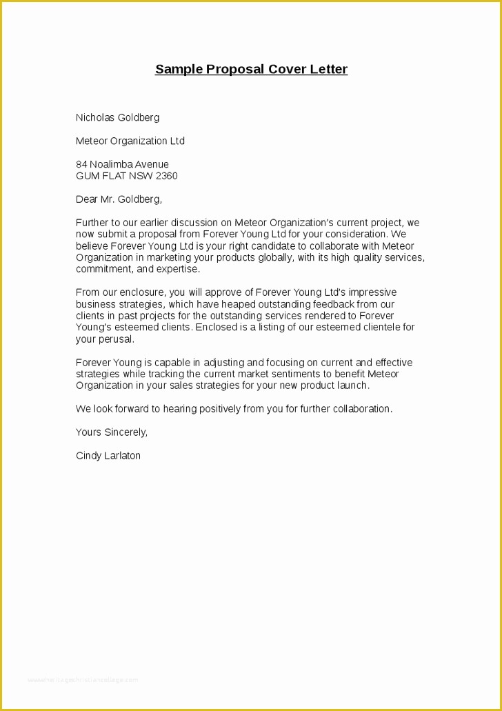 Free Commercial Insurance Proposal Template Of Sample Proposal Cover Letter