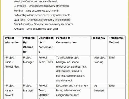 Free Communication Plan Template Of 10 Project Management Munication Plan Templates