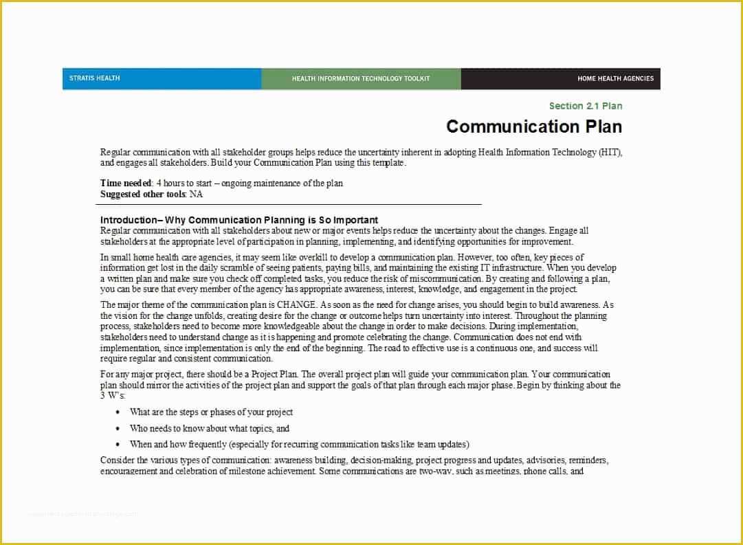 Free Communication Plan Template Of 37 Simple Munication Plan Examples Free Templates