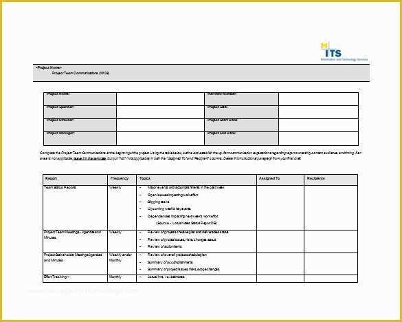 Free Communication Plan Template Of 8 Project Munication Plan Templates Free Sample