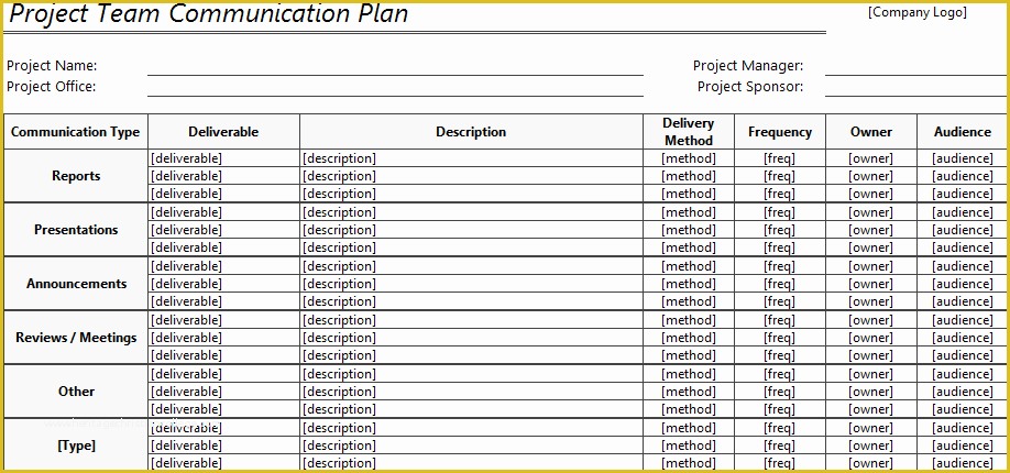 Free Communication Plan Template Of Create An Action Register In Excel