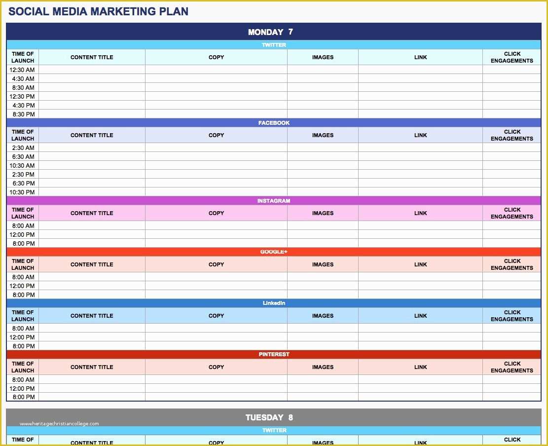 Free Communication Plan Template Of Free Marketing Plan Templates for Excel Smartsheet