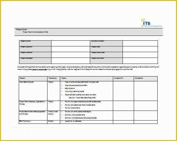 Free Communication Plan Template Of Project Munication Plan Templates Free Sample – Plan Bee