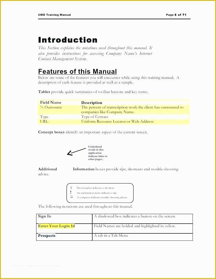 Free Company Handbook Template Of Employee Training Manual Template Word Handbook