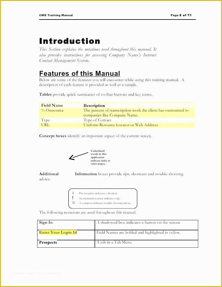 Free Company Handbook Template Of Employee Training Manual Template Word Handbook