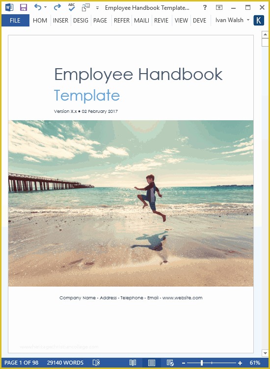 Free Company Handbook Template Of Faqs Employee Handbook with Examples & Templates
