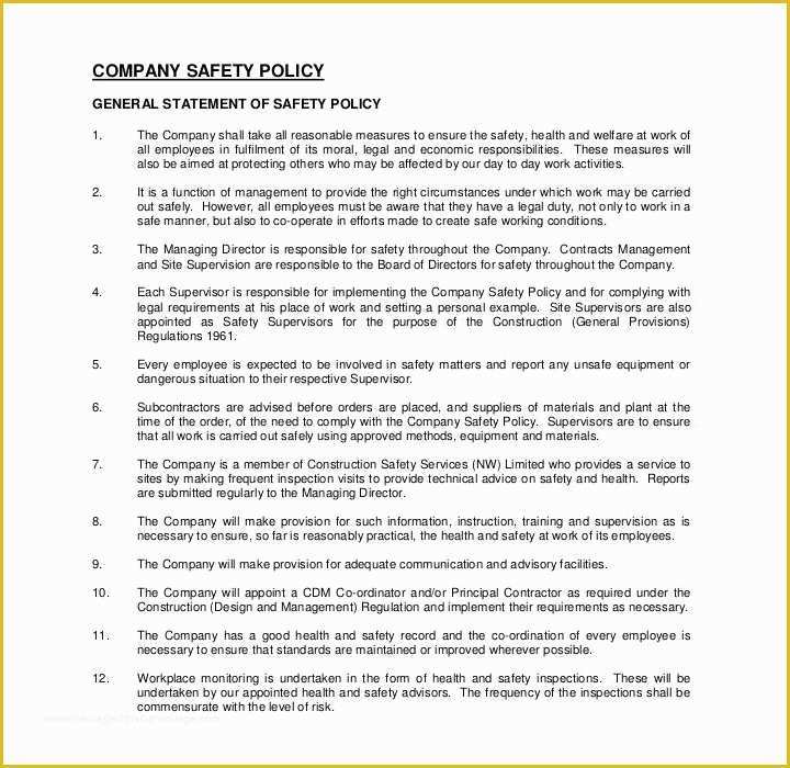 Free Company Policy Template Of 26 Policy Template Samples Free Pdf Word format