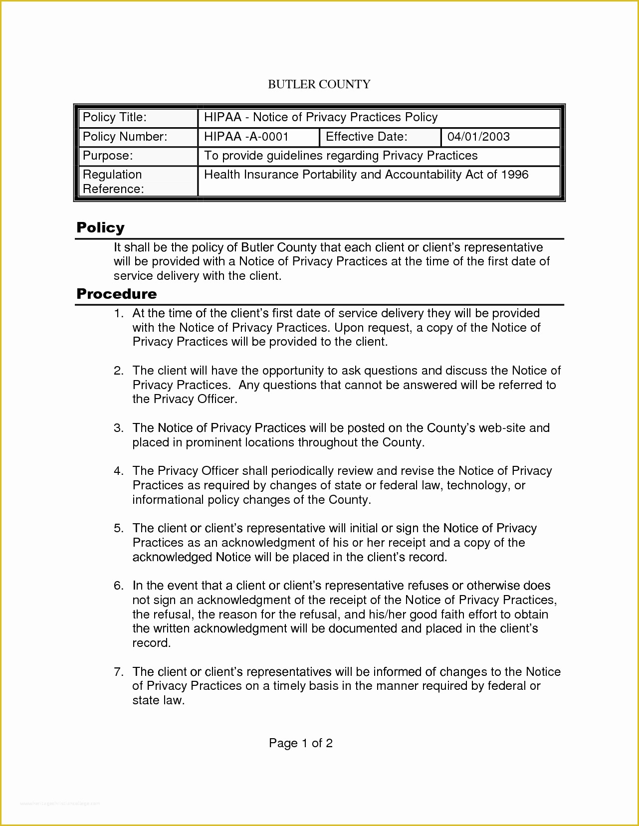 Free Company Policy Template Of 8 Procedure Template