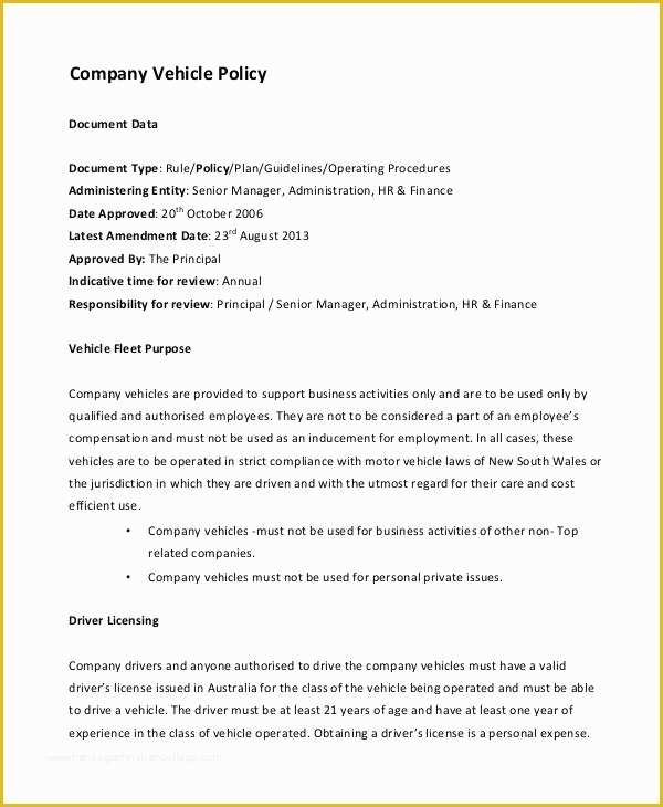 Free Company Policy Template Of Pany Policy Template 10 Free Pdf Documents Download