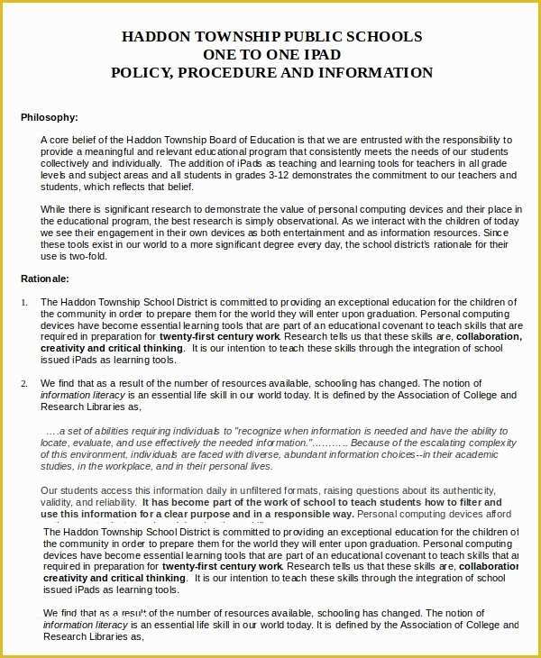 Free Company Policy Template Of Policy Template 21 Free Word Pdf Documents