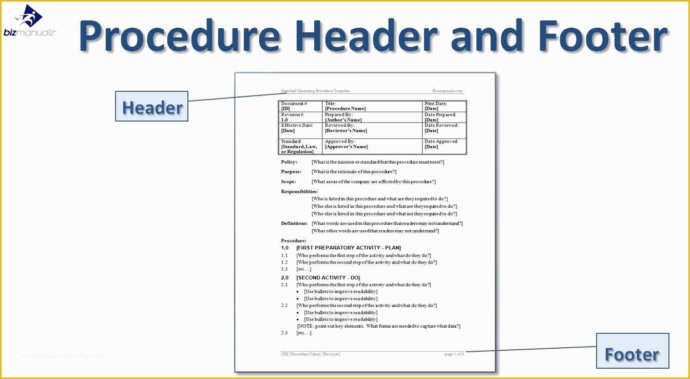 Free Company Policy Template Of Standard Operating Procedure Template Word Beepmunk