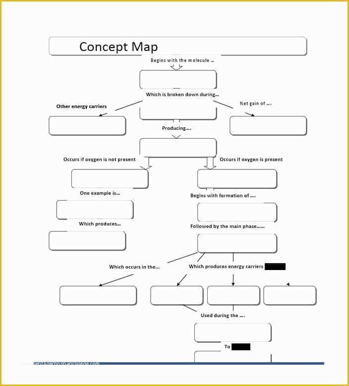 Free Concept Map Template Of 40 Concept Map Templates [hierarchical Spider Flowchart]