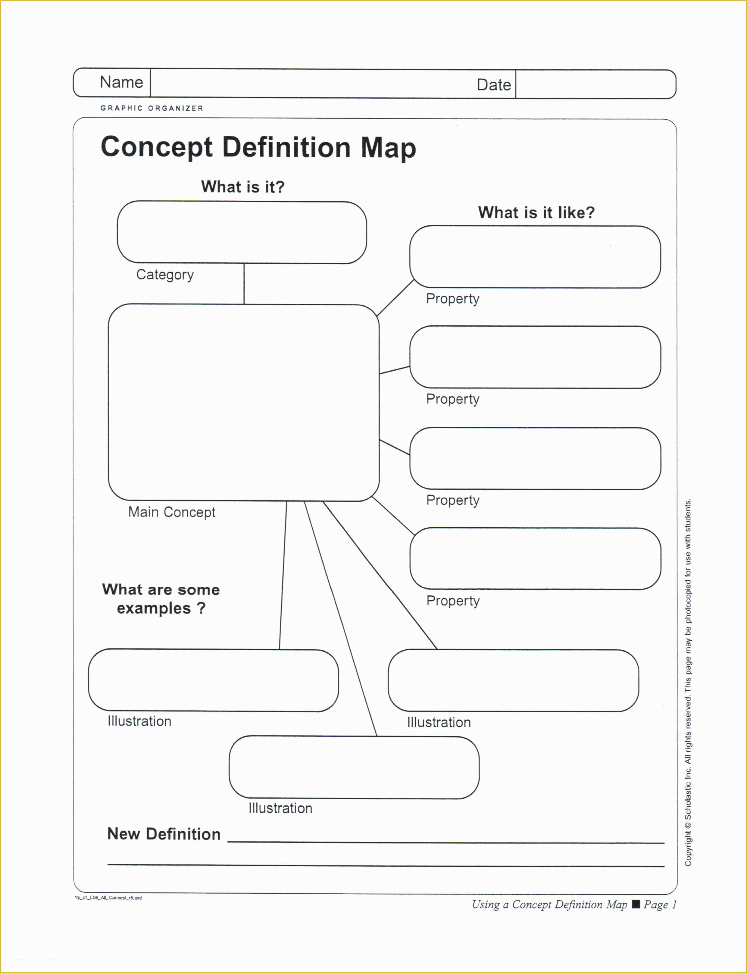 Free Concept Map Template Of Printable Concept Map Template Free Blank Printable