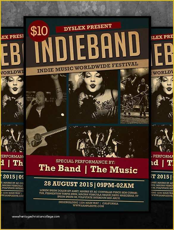 Free Concert Flyer Template Of 11 Psd Band Flyer Templates Psd Ai Publisher Apple