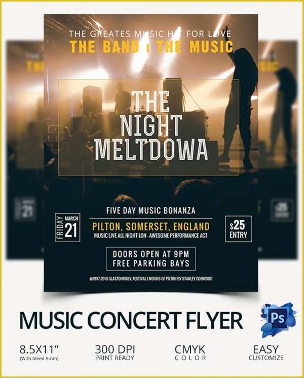 Free Concert Flyer Template Of Concert Flyer Template 35 Psd format Download