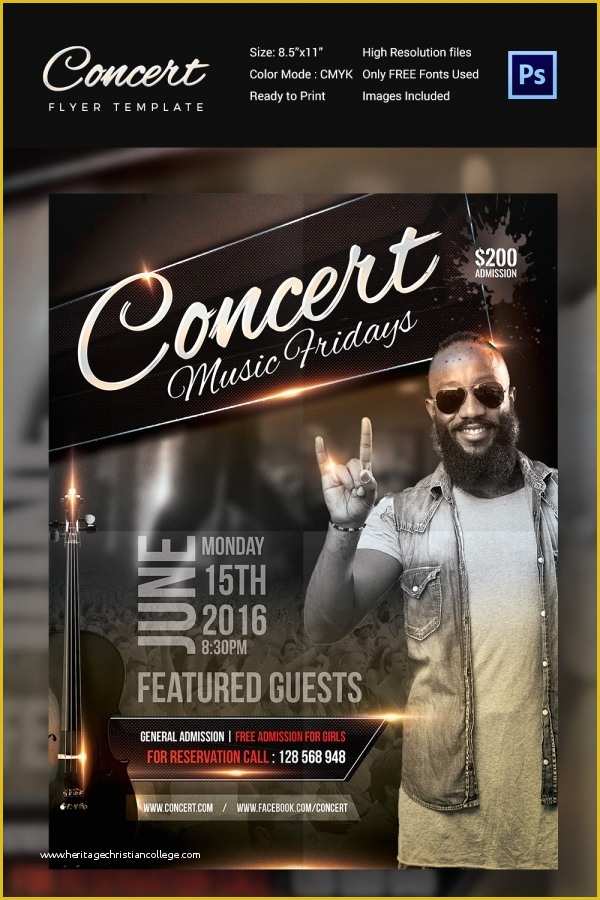 Free Concert Flyer Template Of Concert Flyer Template 35 Psd format Download