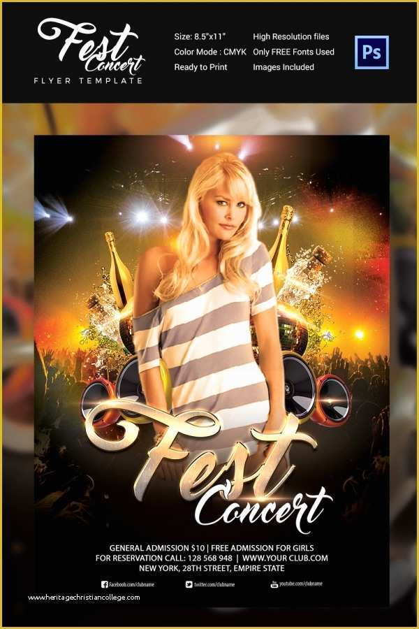 Free Concert Flyer Template Of Concert Flyer Template 48 Psd format Download