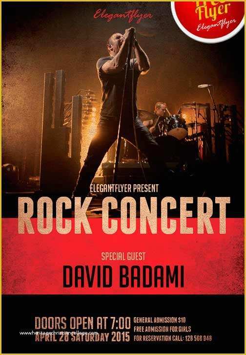 Free Concert Flyer Template Of Download the Free Rock Concert Free Flyer Template for