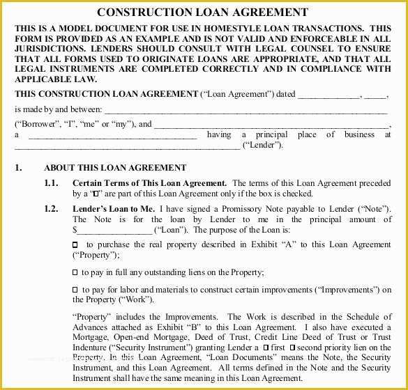 Free Construction Contract Template Of Loan Contract Template – 20 Examples In Word Pdf