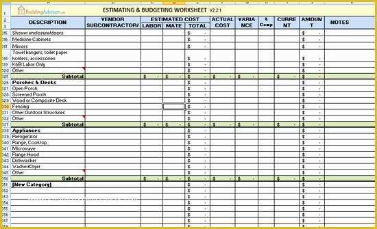 Free Construction Estimate Template Excel Of Construction Estimating Spreadsheet