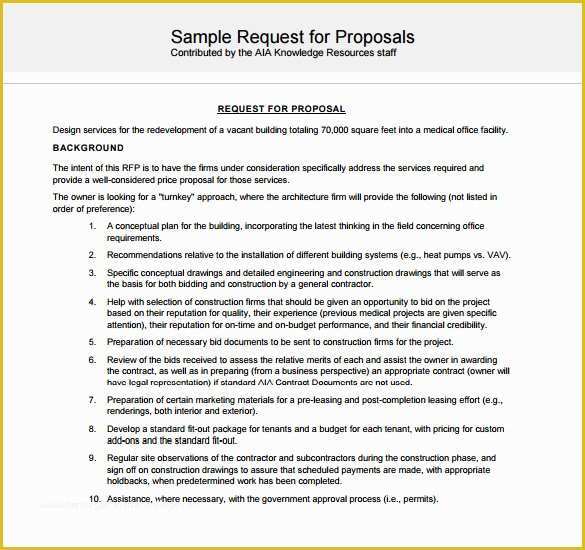 Free Construction Proposal Template Of 13 Sample Contractor Proposals