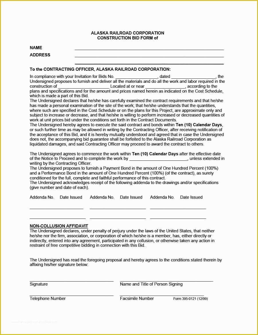 Free Construction Proposal Template Of 31 Construction Proposal Template &amp; Construction Bid forms