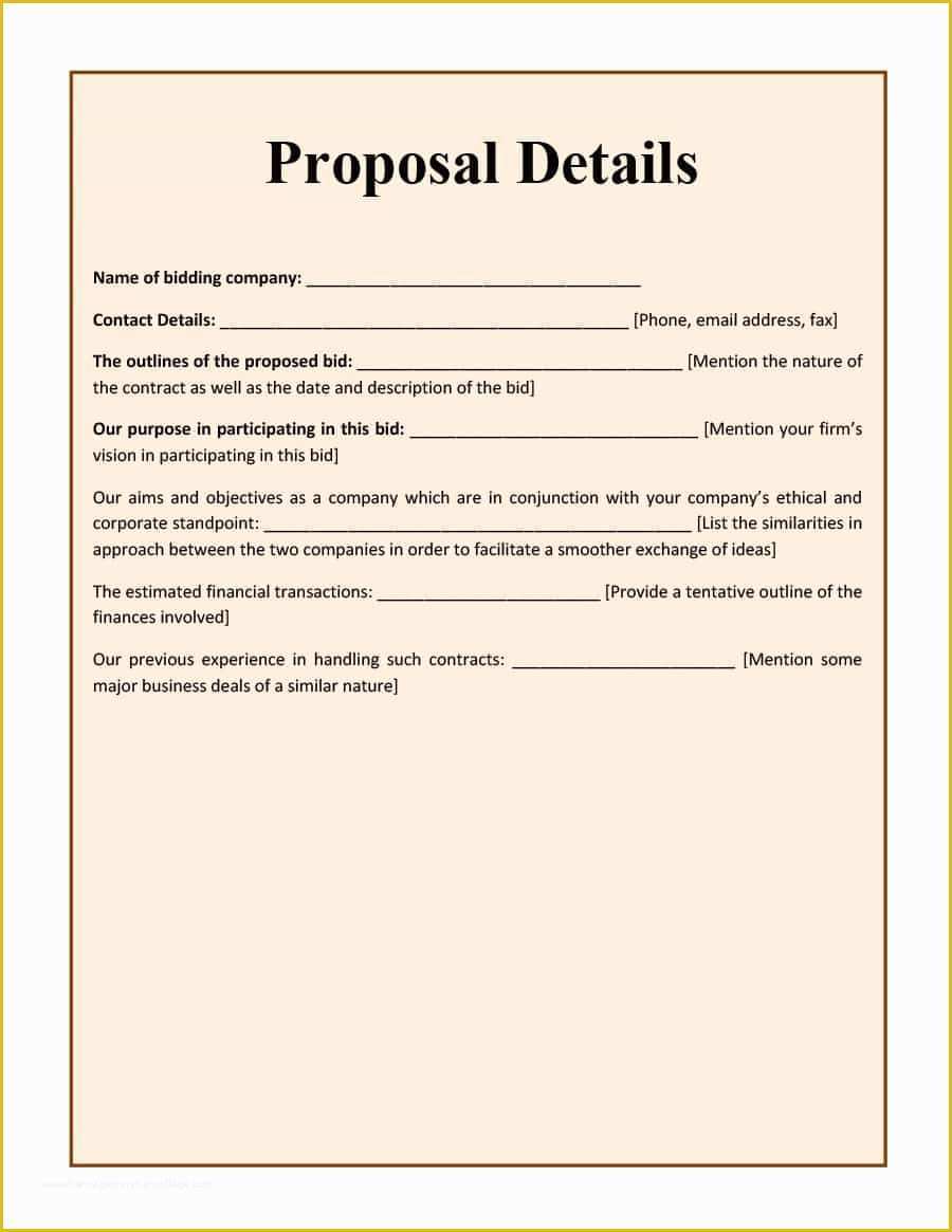 55 Free Construction Proposal Template