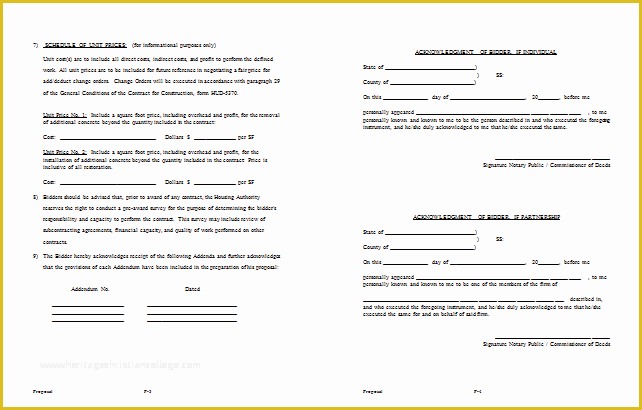 Free Construction Proposal Template Of Bid Proposal Template 6 Best Proposal Examples