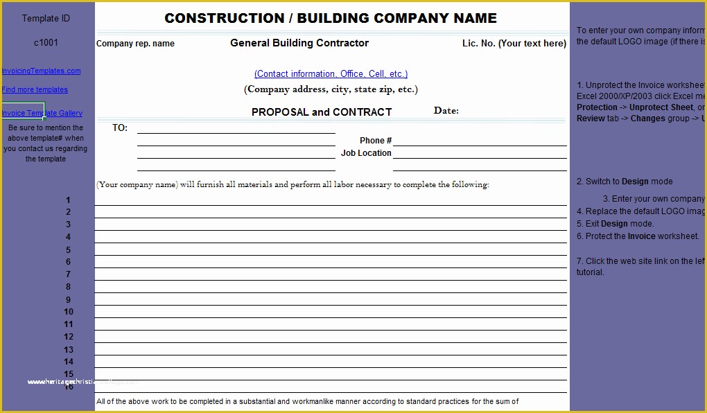 Free Construction Proposal Template Of Construction Proposal Template