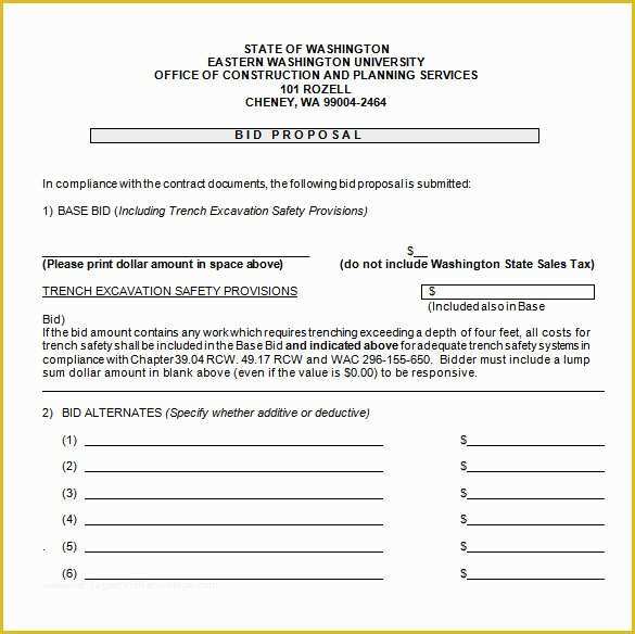 Free Construction Proposal Template Of Construction Proposal Templates 17 Free Word Pdf