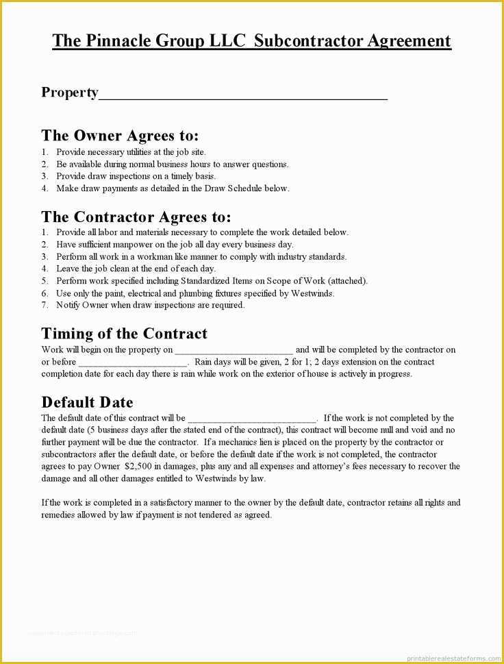 Free Construction Subcontractor Agreement Template Of Free Printable Subcontractor forms Pokemon Go Search for