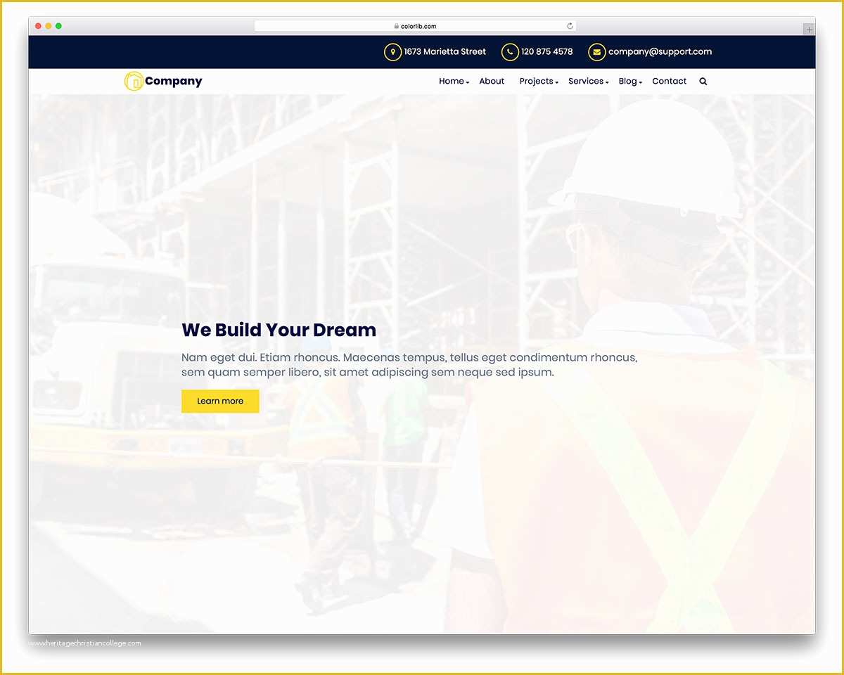 Free Construction Website Templates Bootstrap Of 10 Free Bootstrap Construction Pany Website Templates 2018