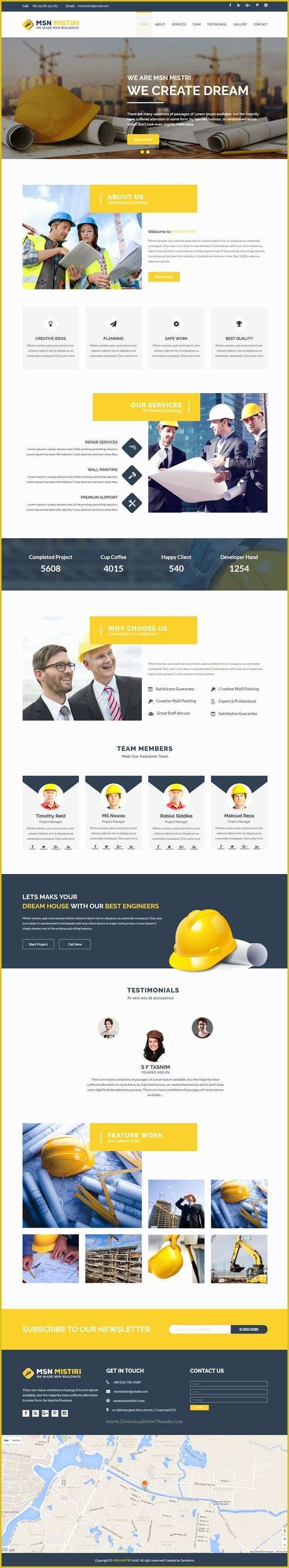 Free Construction Website Templates Bootstrap Of Construction Panies Construction and Templates On