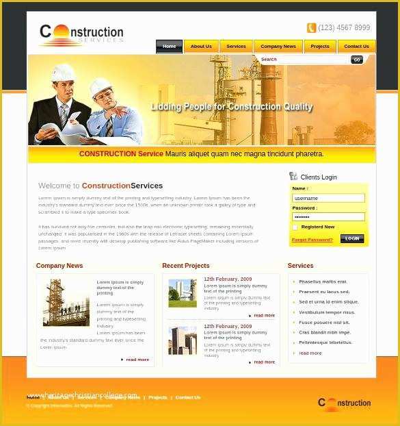 Free Construction Website Templates Bootstrap Of Construction Website Templates Bootstrap – Purly