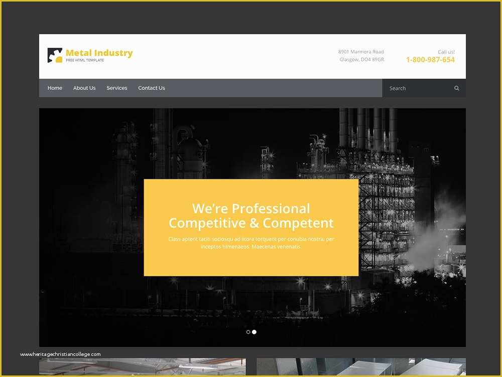 Free Construction Website Templates Bootstrap Of Metallix Free Industrial &amp; Construction Pany