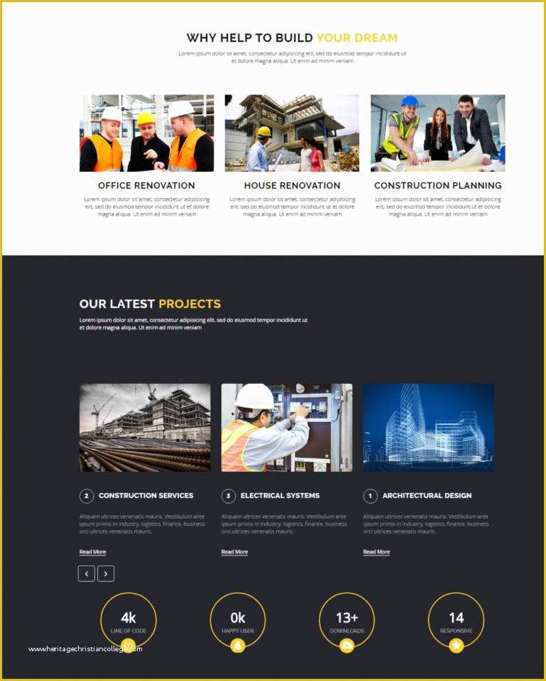 Free Construction Website Templates Bootstrap Of Sample theme Sample Singe Page Construction Bootstrap