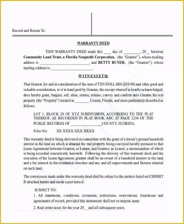 Free Contract for Deed Template Of Contract for Deed form south Dakota Free Template Sample