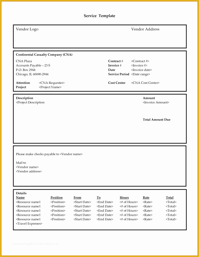 Free Contract Template for Services Rendered Of 7 Bill for Services Rendered Template