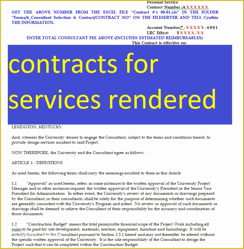 Free Contract Template for Services Rendered Of Free Contracts for Services Rendered Doc and Pdf format