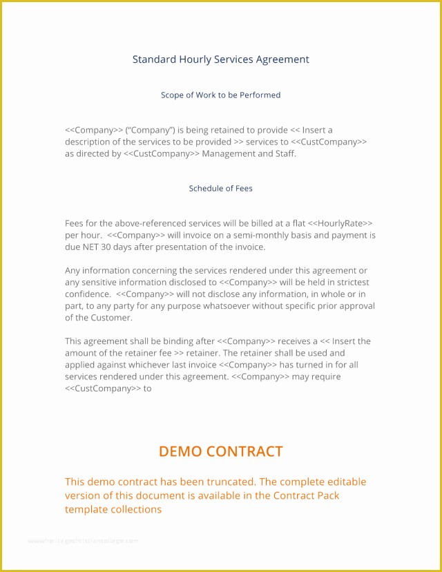 Free Contract Template for Services Rendered Of Services Rendered Contracts Free Download Printable