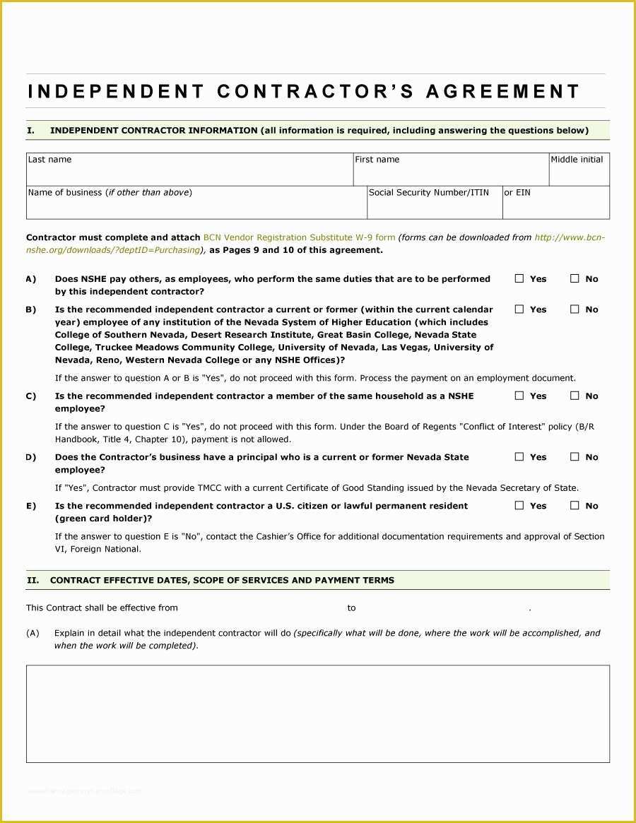 Free Contractor Agreement Template Of 50 Free Independent Contractor Agreement forms & Templates