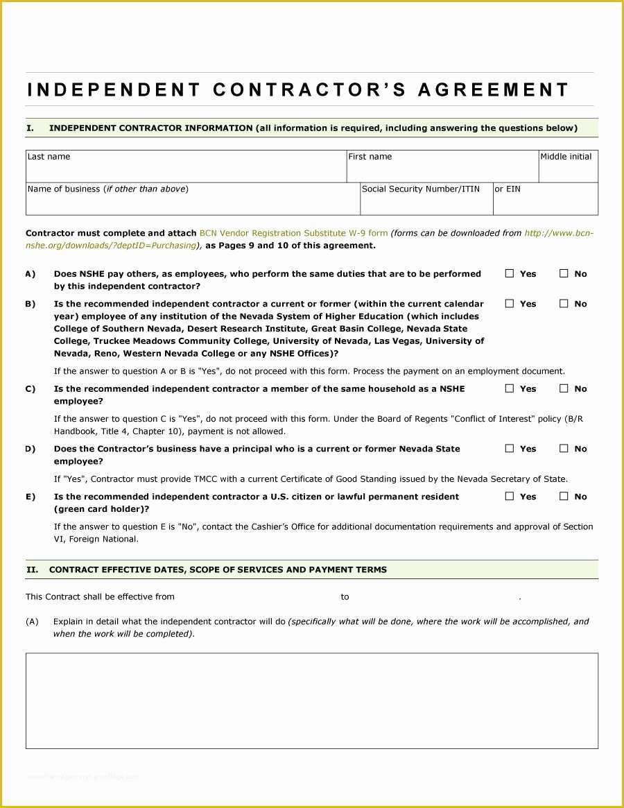Free Contractor Agreement Template Of 50 Free Independent Contractor Agreement forms &amp; Templates