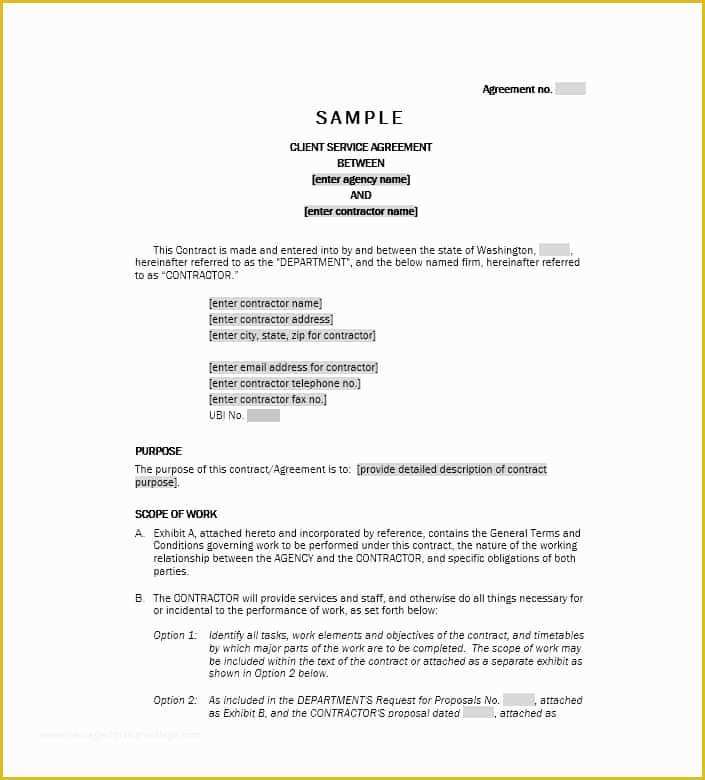 Free Contractor Agreement Template Of 50 Professional Service Agreement Templates & Contracts