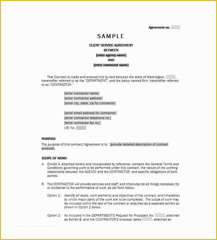 Free Contractor Agreement Template Of 50 Professional Service Agreement Templates &amp; Contracts