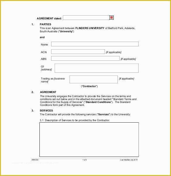Free Contractor Agreement Template Of Contractor Agreement Template – 22 Free Word Pdf Apple