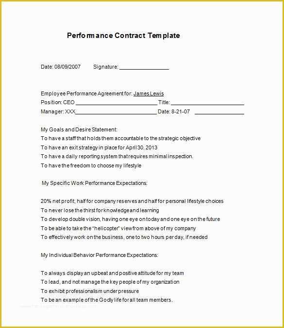 Free Contractor Agreement Template Of Free Contract Templates