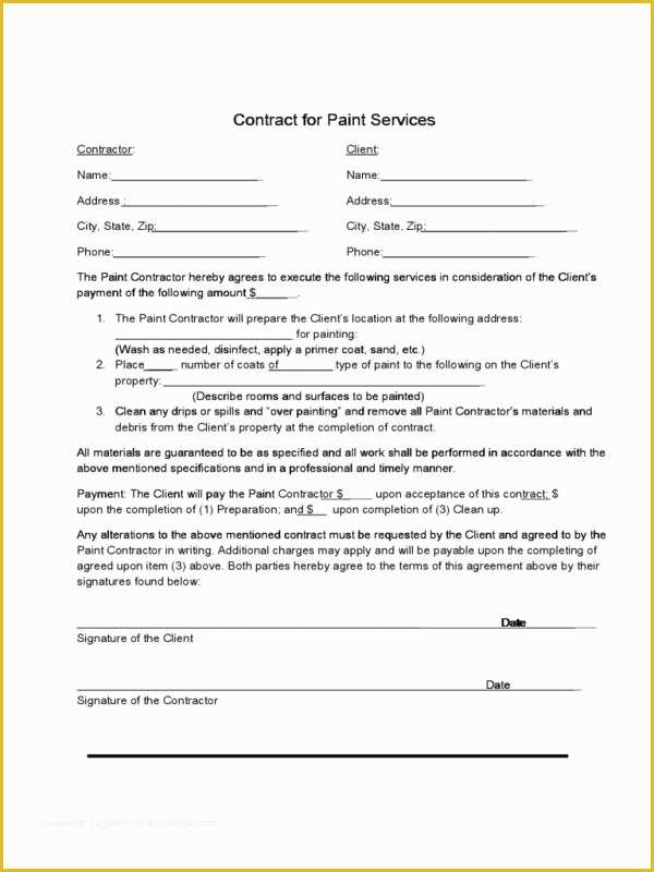 Free Contractor Agreement Template Of Free Contractor Agreement Template